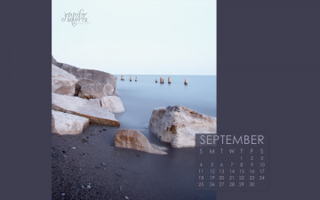 обоя календари, природа, море, камни