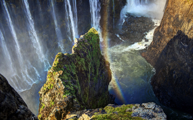 Обои картинки фото victoria, falls, zimbabwe, природа, водопады