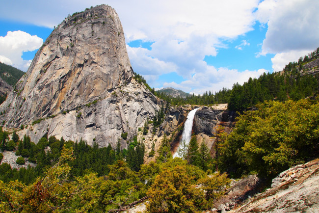 Обои картинки фото california, yosemite, national, park, природа, горы, водопад, лес