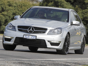 Картинка автомобили mercedes-benz au-spec amg c 63 светлый w204