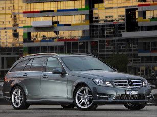 обоя автомобили, mercedes-benz, серый, s204, au-spec, cdi, amg, c, 250, estate, package, sports