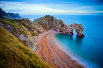 Картинка природа побережье берег небо пляж арка скалы