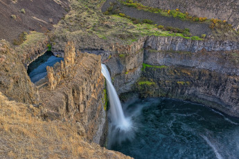 Картинка природа водопады водопад река каньон скалы