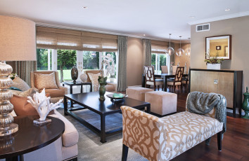 Картинка интерьер гостиная дизайн стиль цветы зеркало кресла мебель