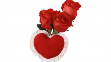 обоя праздничные, день святого валентина,  сердечки,  любовь, розы