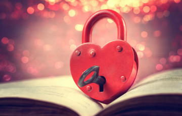 обоя разное, ключи,  замки,  дверные ручки, heart, замок, ключ, книга, книжка, размытие, боке, сердечко, сердце, настроения