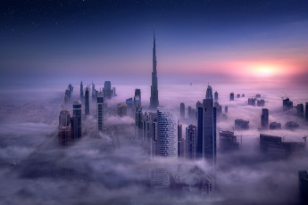 обоя города, дубай , оаэ, skyscrapes, dubai, sunset, закат, вечер, облака, небо, город, дубаи, арабские, эмираты, высотки, здания, небоскребы, многоэтажки, city, nature