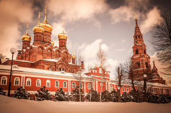 обоя sergiev posad,  russia, города, - православные церкви,  монастыри, простор