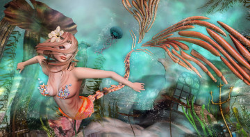 Картинка 3д+графика фантазия+ fantasy девушка