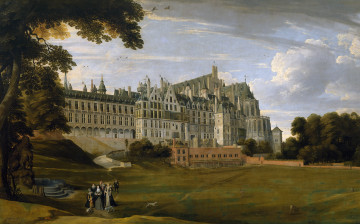 Картинка рисованное живопись пейзаж Ян брейгель старший королевский дворец тервюрен в брюсселе картина