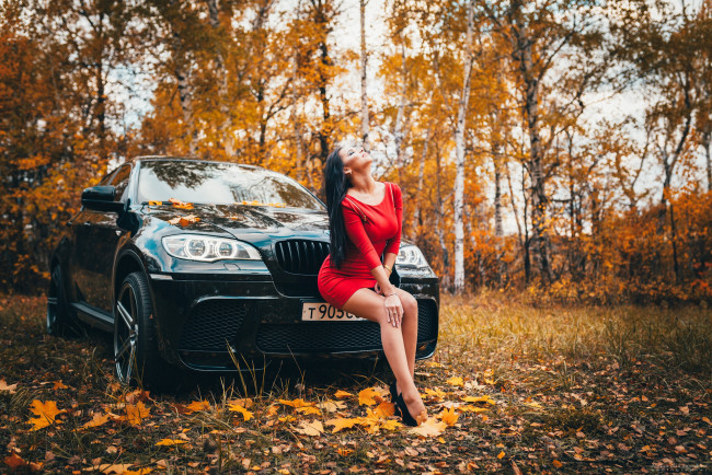 Обои картинки фото bmw girl, автомобили, -авто с девушками, bmw, girl