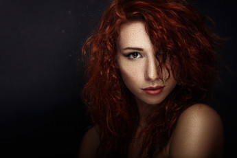 Картинка девушки -+лица +портреты девушка модель красотка рыжеволосая лицо портрет макияж причёска