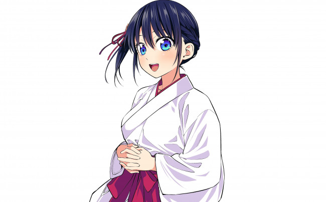 Обои картинки фото kanojo mo kanojo, аниме, девушка, кимоно