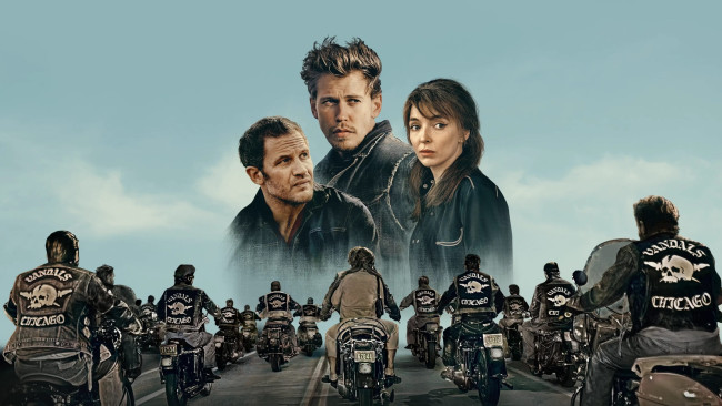 Обои картинки фото the bikeriders , 2023, кино фильмы, the bikeriders, байкеры, драма, криминал, the, bikeriders, аustin, butler, jodie, comer, tom, hardy