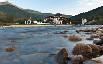 Картинка города дворцы замки крепости punakha+dzong bhutan