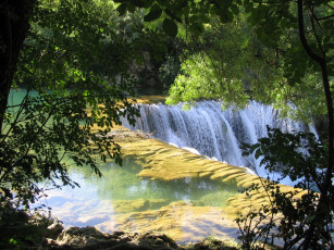 Картинка природа водопады лес вода