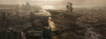 Картинка fallout видео игры город