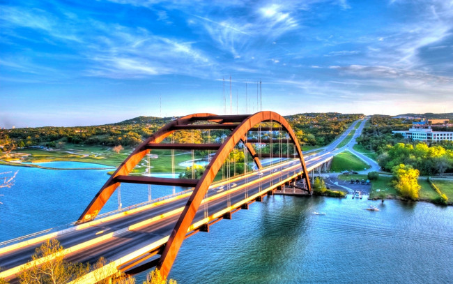 Обои картинки фото города, мосты, city, loop360, bridge, usa, texas, austin, pennybacker
