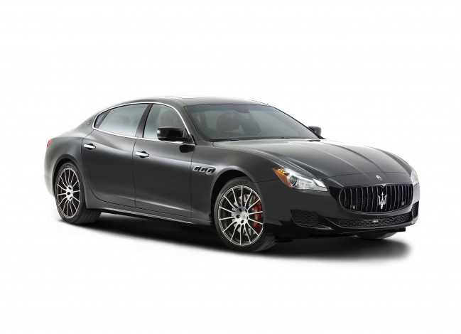 Обои картинки фото автомобили, maserati, quattroporte, темный, 2014г, gts