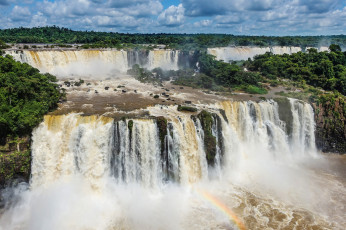 Картинка iguassu+fall +brazil природа водопады река лес водопад