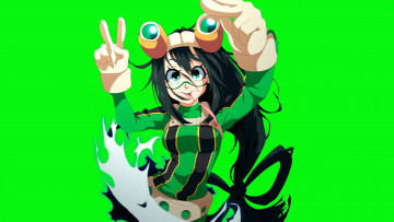 обоя аниме, boku no hero academia, boku, no, hero, academia, anime, super, my, tsuyu, asui, by, gevdano, frog, japonese, manga, yuusha