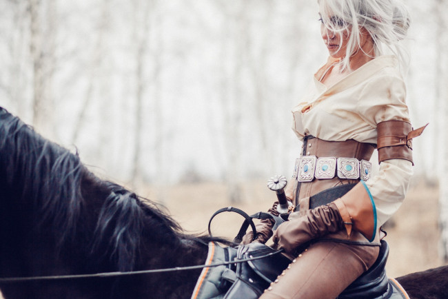 Обои картинки фото разное, cosplay , косплей, девушка, конь