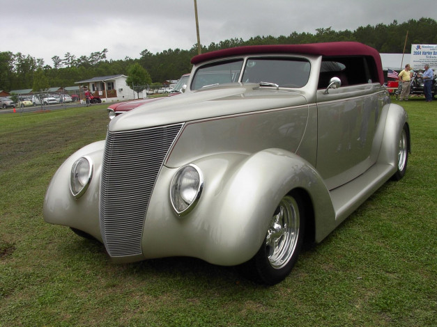 Обои картинки фото 1937, ford, cabriolet, classic, автомобили, hotrod, dragster