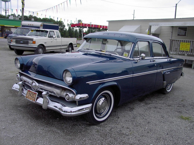 Обои картинки фото 1954, ford, crestline, classic, автомобили