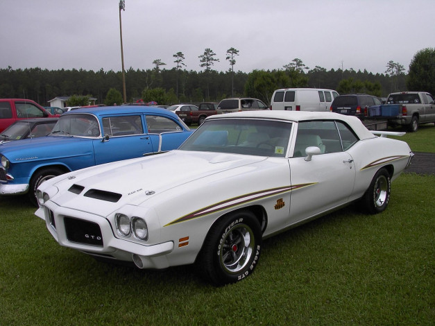 Обои картинки фото 1971, pontiac, gto, the, judge, convertible, classic, автомобили