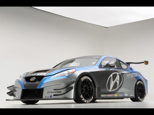 Обои картинки фото 2010, hyundai, rhys, millen, racing, genesis, coupe, studio, автомобили