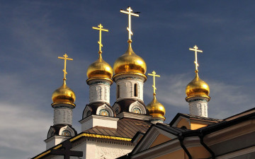 Картинка города православные церкви монастыри золото небо купола