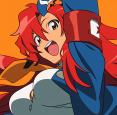 Картинка аниме tengen toppa gurren lagann взгляд yoko littner