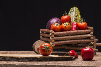Картинка еда овощи перец томаты помидоры натюрморт тыква