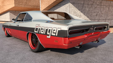 обоя автомобили, 3д, dodge, 1969