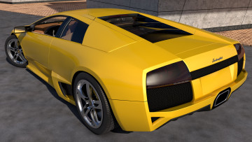 обоя автомобили, 3д, lamborghini, 2007