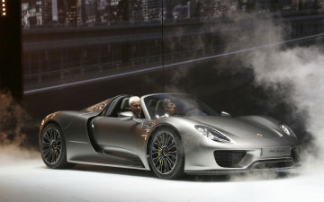 Картинка porsche 918 spyder автомобили выставки уличные фото элитные dr ing h c f ag спортивные германия