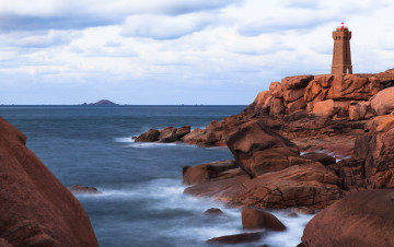 Картинка природа маяки маяк скалы океан остров горизонт