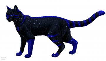 Картинка рисованное животные +коты фон кот