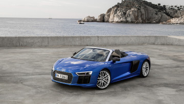 Картинка audi+r8+v10+spyder+2017 автомобили audi 2017 spyder v10 r8