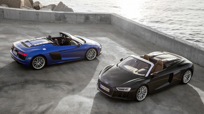 Обои картинки фото audi r8 v10 spyder 2017, автомобили, audi, 2017, spyder, v10, r8