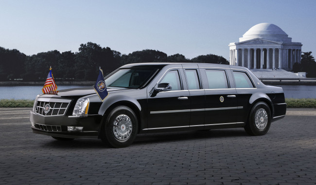 Обои картинки фото cadillac one barack obama`s new presidential limousine 2009, автомобили, cadillac, 2009, limousine, new, obama, presidential, barack, one