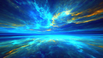 Картинка природа облака отражение море