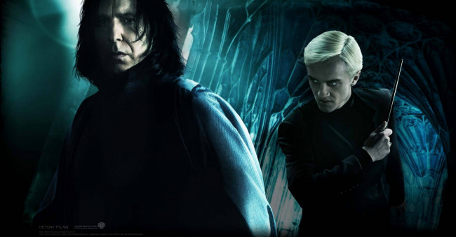 Обои картинки фото кино фильмы, harry potter and the half-blood prince, палочка, профессор, северус, снейп, драко, малфой, зельевар