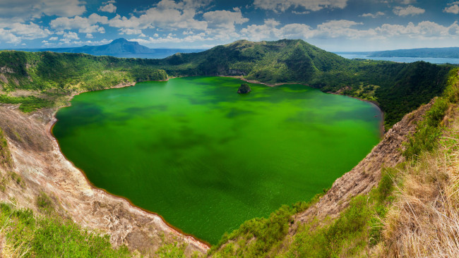 Обои картинки фото природа, реки, озера, озеро, горы, филиппины