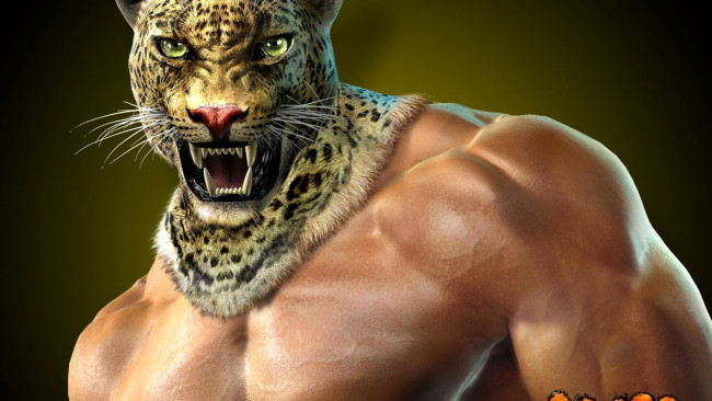 Обои картинки фото видео игры, tekken 6, персонаж, голова, леопард, зверь