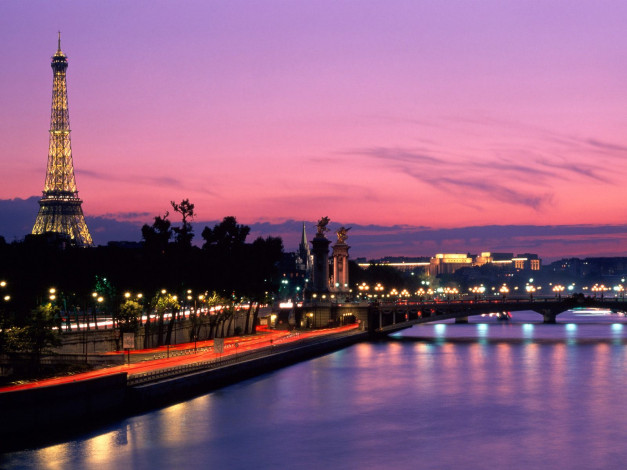 Обои картинки фото dusk, before, dawn, paris, france, города, париж, франция