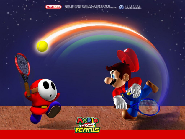 Обои картинки фото mario, power, tennis, видео, игры