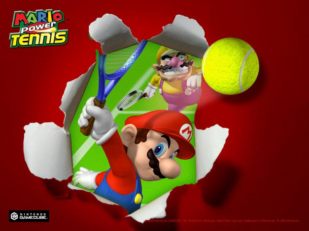 Обои картинки фото mario, power, tennis, видео, игры