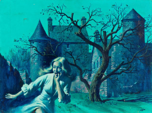 Картинка arthur saron sarnoff рисованные ужас девушка замок дерево