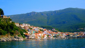 Картинка парга греция города пейзажи горы дома вода